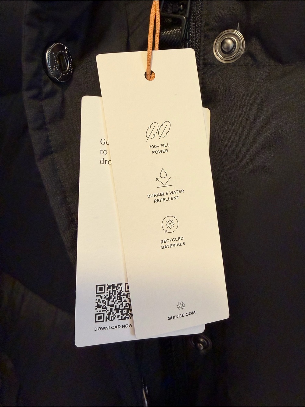 Quince Responsible Down Long Puffer Jacket Black Size Medium - Picture 9 of 11